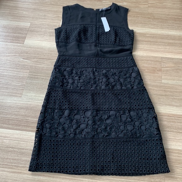 Chelsea and Walker silk top perforated pattern sleeveless dress - Picture 4 of 16